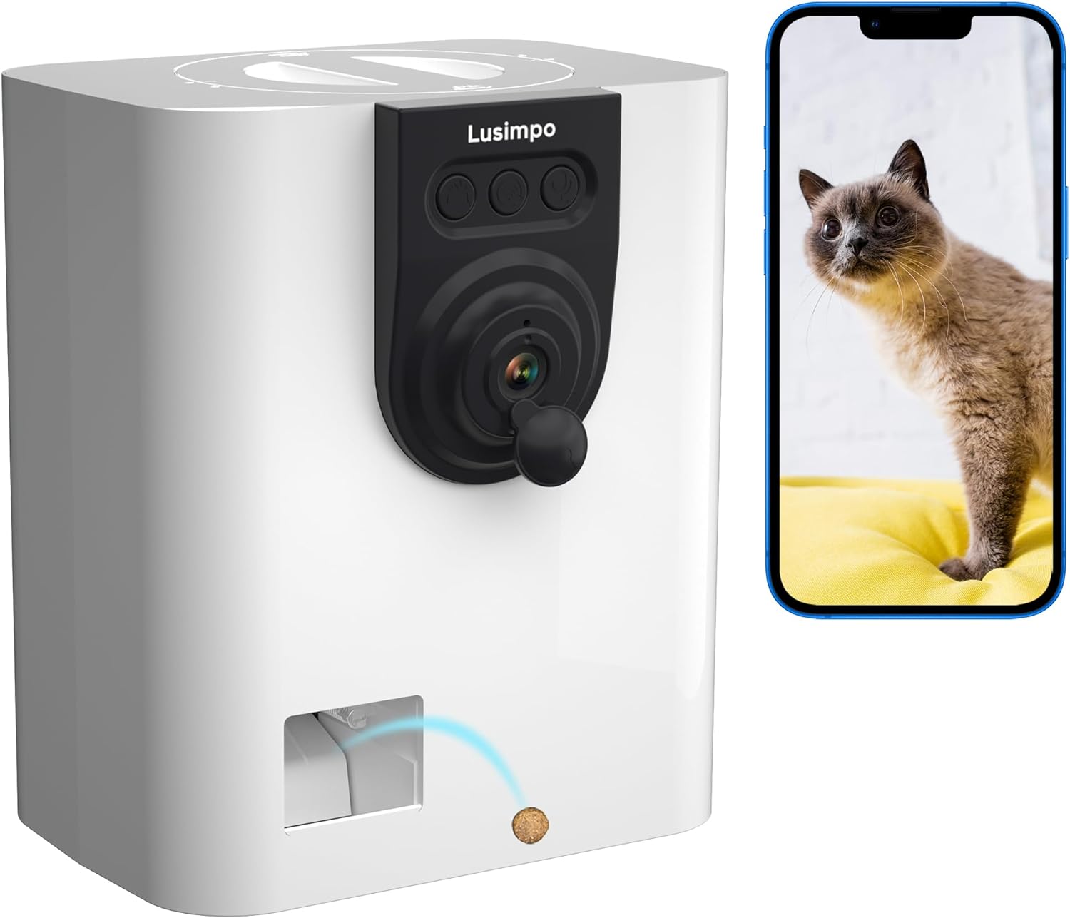 LUSIMPO Smart Pet Feeder with Camera